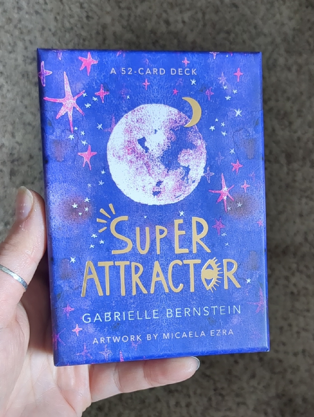 Super Attractor 52-Card Deck by Gabrielle Bernstein - Purple/Pink/Gold